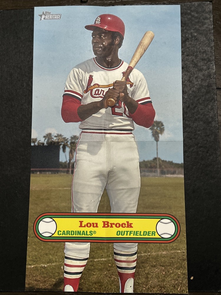 2021 Topps Heritage 1972 Baseball Posters Lou Brock #PB-24 HOF Cardinals