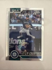 2026 Topps Chrome Baseball Prism Refractor #25 J.P. Crawford, Seattle Mariners