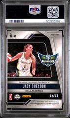 2024 Panini Prizm WNBA Jacy Sheldon RC Auto Blue /75 PSA 8