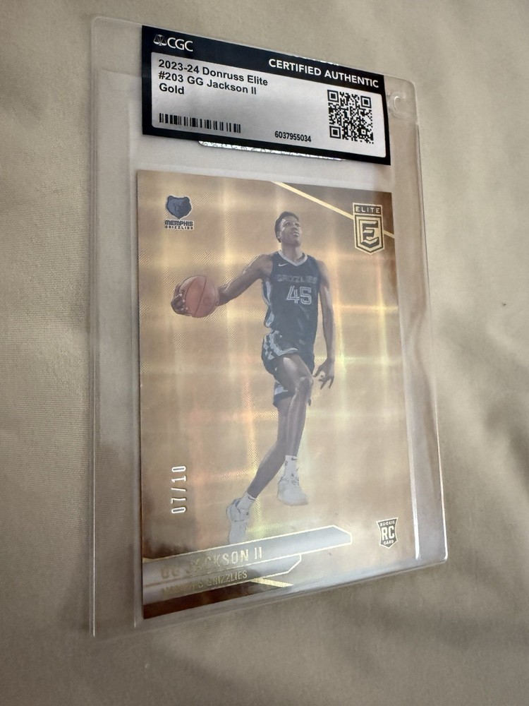 2023-24 Panini Donruss Elite #203 GG Jackson II Rookie RC GOLD #/10 CGC Auth