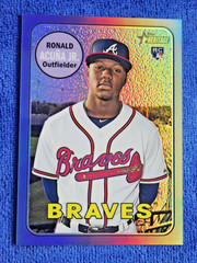 2018 Ronald Acuna Jr Topps Heritage Chrome Purple Refractor Rookie #THC-580 RC💜