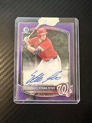 2025 Bowman Draft #BMA-EP Ethan Petry Chrome Prospect Auto Purple Mojo Ref #/199
