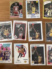 Varied Lot of 11 Basketball Cards LA Lakers James Worthy (Z2)