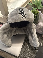 Chicago White Sox Black And Gray Adult Trapper Ear Flaps Hat Size L/XL