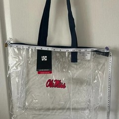 Ole Miss Rebels Clear Logo Stadium Tote Bag 12x12x6 inches New with tags
