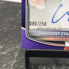 Anthony Eyanson 2025 Bowman Draft 1st Bowman Purple Auto /250 Red Sox Orioles