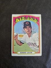 EDDIE LEON 1972 TOPPS BASEBALL CARD #721 CLEVELAND INDIANS HIGH NUMBER