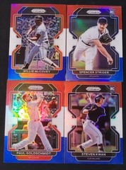 2022 Panini Prizm Baseball RED WHITE BLUE PRIZMS with Rookies You Pick the Card