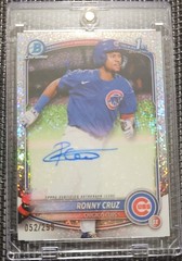 2025 Bowman Chrome Prospect Auto Ronny Cruz #CPA-RCR Speckle 052/299