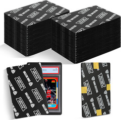 110 Pack 4×6 Trading Card Shipping Protectors Hard Plastic Black Card Shields
