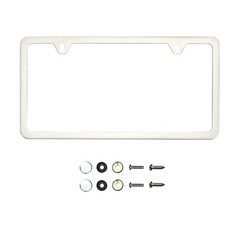 Red Blue Black Purple Chrome License Plate Frame Stainless Steel Metal Screw Cap