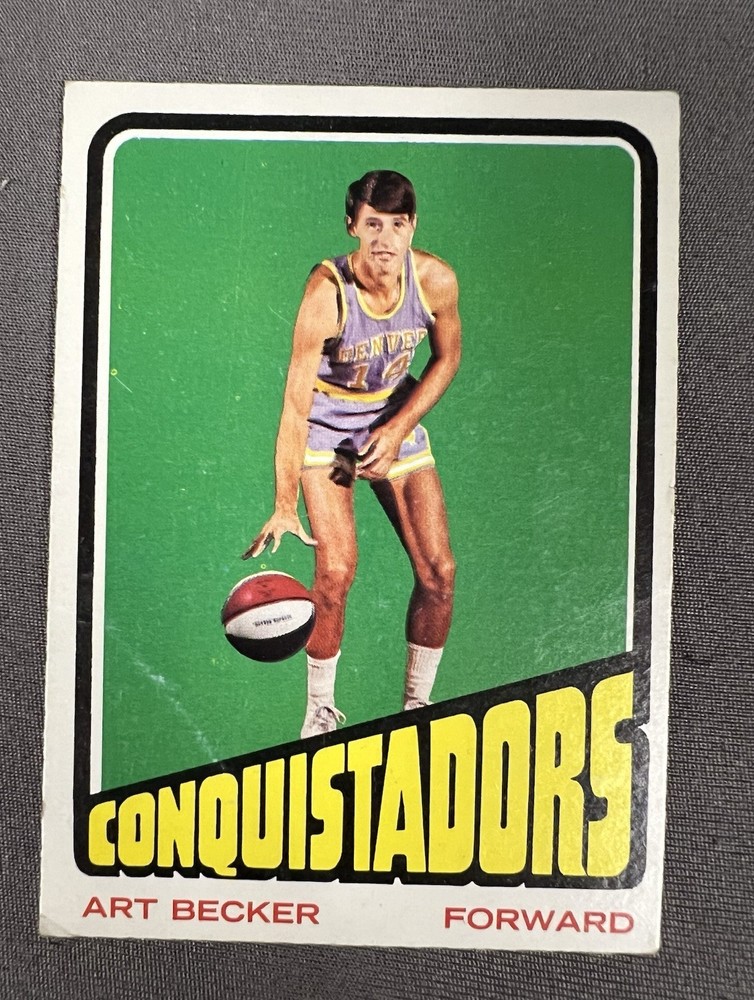 1972 Topps #178 Art Becker San Diego Conquistadors Basketball Card