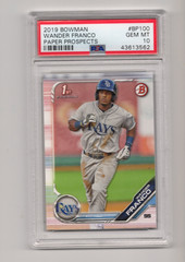 2019 BOWMAN PAPER PROSPECTS #BP100 WANDER FRANCO PSA 10