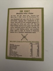 1963 Fleer – Jim Kaat #22