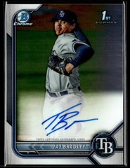 2022 Bowman Chrome #CPA-TB Taj Bradley 1st Bowman Prospect Auto RC