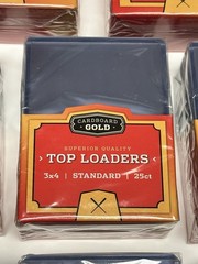 Liquidation Lot of 200 Cardboard Gold 3&Prime;x4&Prime; Standard Toploader – Clear 25 ct x 8