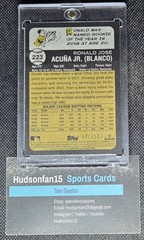 Ronald Acuna Jr. 2022 Topps Heritage #223 Chrome Red Refractor 527/573 Atlanta