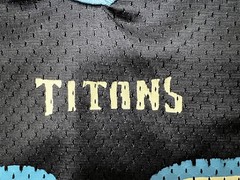 Tennessee Titans Wycheck 89 Football Jersey Mens L Black Blue Champion NFL 90s