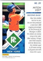 2025 Panini Prospect Edition #20 Mitch Voit Red /299