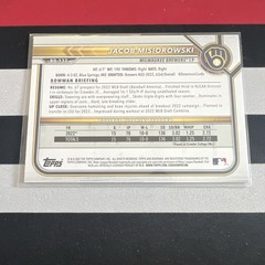 Topps 2022 Bowman Draft 1st Bowman Jacob Misiorowski Brewers #BD-132