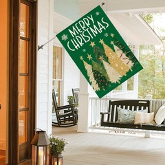 AVOIN colorlife Merry Christmas House Flag 28×40 Size-28 x 40&Prime;, Green