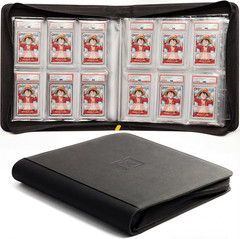 Graded Card Binder Holds 60 PSA & CGC Slabs – 6-Pocket Ringless Slab Holder