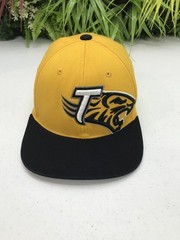 Towson Tigers Hat Cap Fitted Mens 6 1/2 to 6 7/8 Yellow Black NCAA Memory Fit