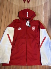 New Adidas Arsenal FC Anthem Jacket Hoodie Red White Men&rsquo;s Size 2XL JM9409