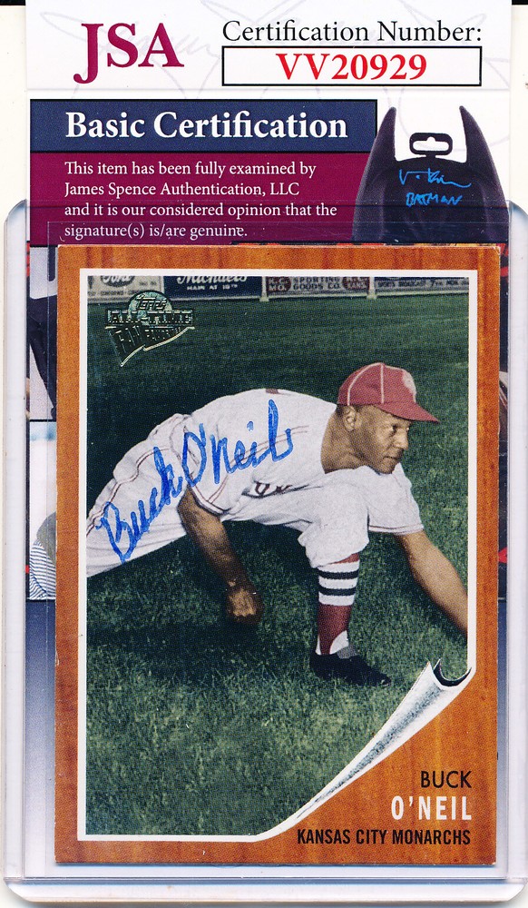 2004 Topps Fan Favorites Buck O&rsquo;Neil HOF Auto JSA