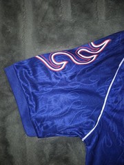 Retro International Football Shirt #8 Home Blue Mens X Large