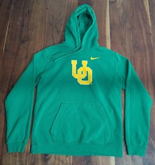 Nike Oregon Ducks Hoodie Green Yellow O Youth Medium Pullover NCAA