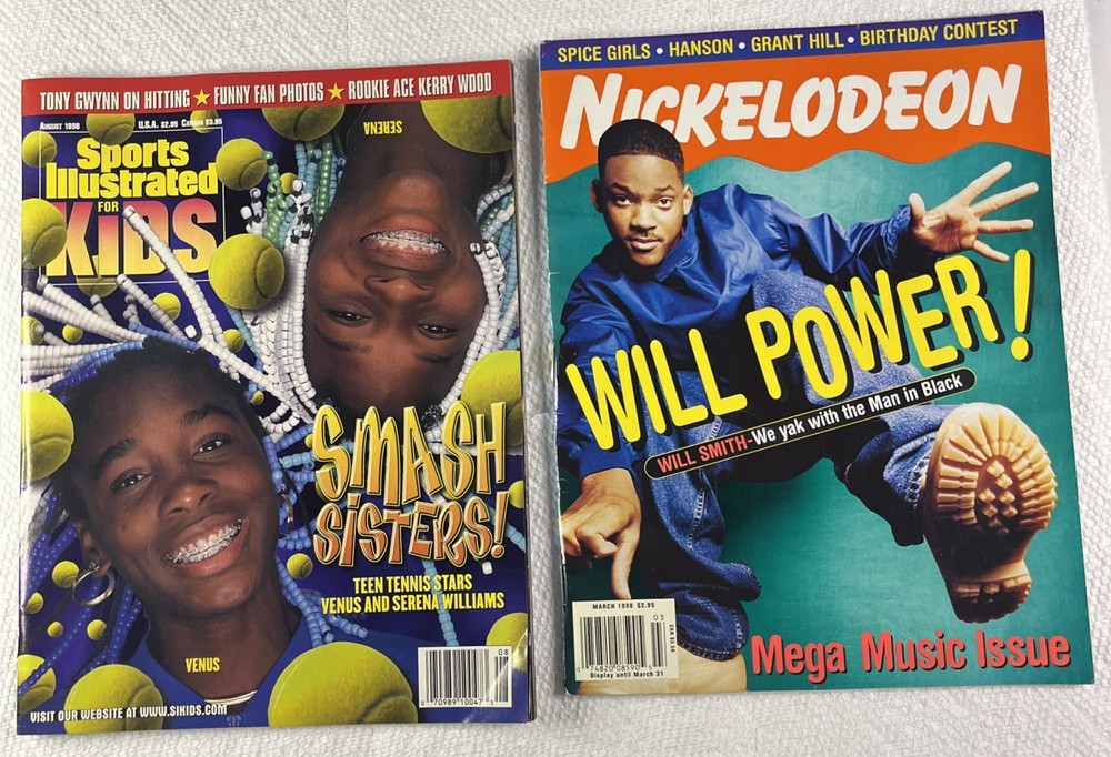 98 Venus & Serena WILLIAMS FC Sports Illustrated for Kids Nickelodeon Will Smith