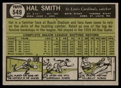 1961 Topps Hal R. Smith #549