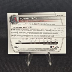 2025 Bowman Draft Sapphire Tommy Troy Black Refractor /10