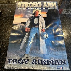 3 Vintage Troy Aikman Strong Arm Of The Law DALLAS Cowboys 23×35 Promo Posters