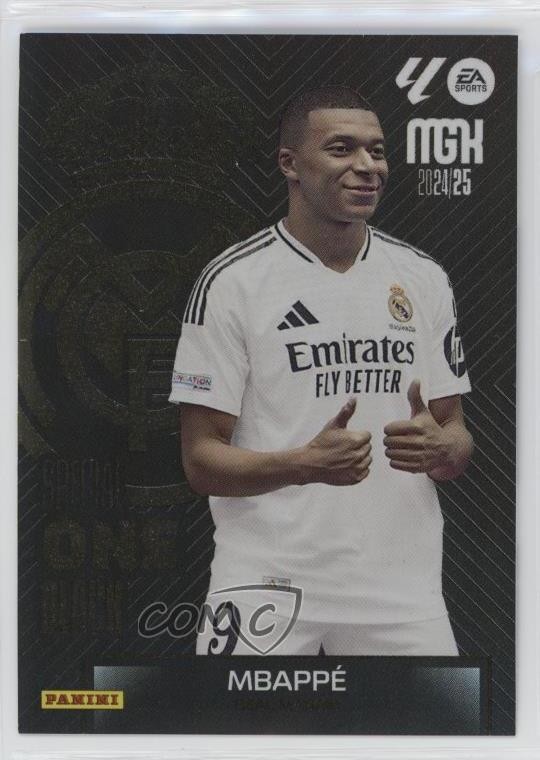 2024-25 Panini Megacracks MGK La Liga Special One Black Kylian Mbappe 0up2