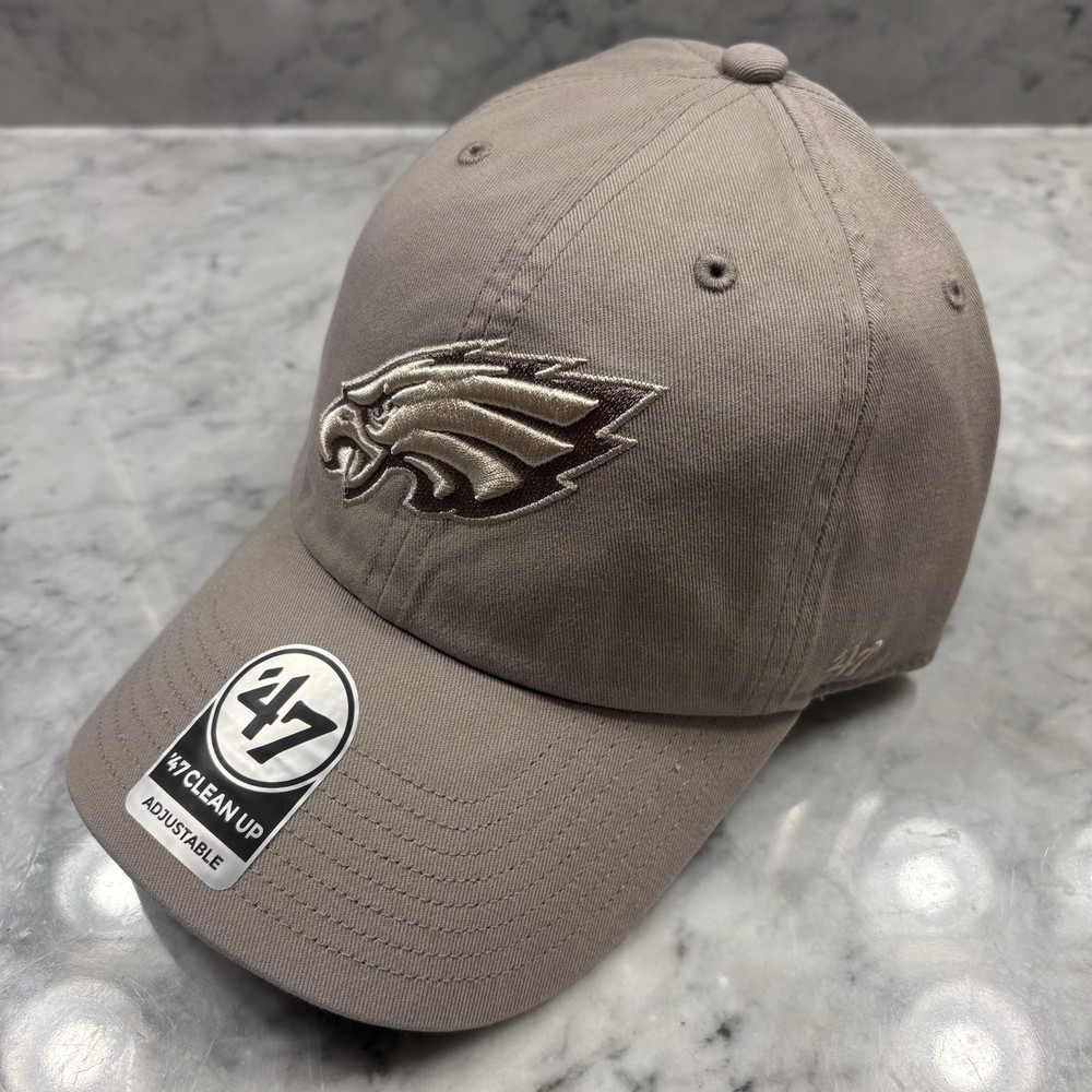 ‘47 Brand Philadelphia Eagles Desert Tan Clean Up Adjustable Strap NFL Dad Hat