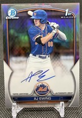 2023 Bowman Draft Chrome AJ EWING 1st Bowman Refractor Auto /499!- New York Mets
