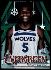 2025-26 Topps Holiday #EV-AE Anthony Edwards Evergreen