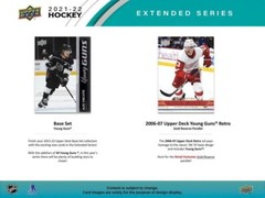 2021 2022 Upper Deck Hockey EXTENDED Series Blaster Box Young Guns Akira Schmid