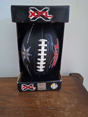 2001 XFL Briginham ThunderBolts Vintage Football Black Football