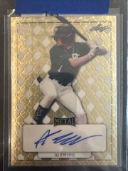 AJ Ewing 2022 Leaf Perfect Game Gold Super Proof Auto 1/1 New York Mets