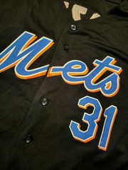 Mike Piazza NY Mets Mitchell Ness Cooperstown Collection Sz 56 Jersey 3XL Black