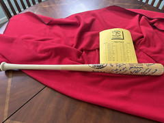 RARE! “1993 OTTO GRAHAM SPORTS LEGENDS SIGNED BAT!!” UNITAS+ OTTO+ FELLER!