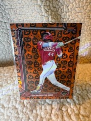 2025 Topps Update Series Elly De La Cruz #US235 Jack o&rsquo; Lantern Foil Rookie Reds
