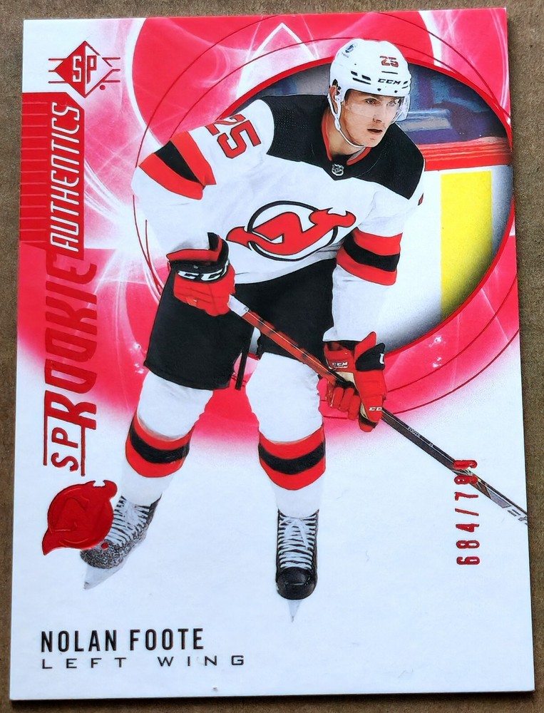 2020-21 SP Rookie Authentics Red 684/799 Nolan Foote #126 Rookie RC