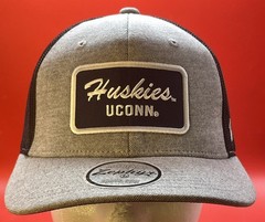 Huskies UCONN Zephyr Z Hat Cap Bluish Grey w/DARK BLUE/BLACK MESH SNAPBACK NWT