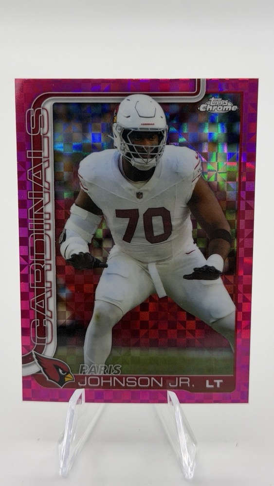 2025 Topps Chrome – Paris Johnson Jr. #3 Hot Pink X-Fractor