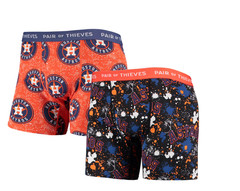 Houston Astros Pair of 2 Men&rsquo;s Large (34-36) Boxer-Briefs