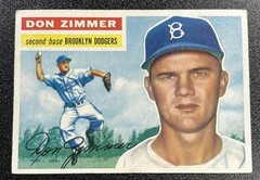 Don Zimmer 1956 Topps White Back #99 VG Brooklyn Dodgers All Star Champion